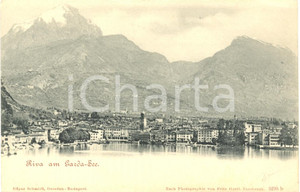 Cartolina originale da collezione 1900 ca RIVA DEL GARDA TN Veduta panoramica del lago Cartolina FP NV 1