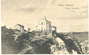 Cartolina originale da collezione 1918 ROCCA GRIMALDA AL Veduta con chiesa di SANTA LIMBANIA Cartolina FP VG 1