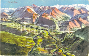 Cartolina originale da collezione 1915 ca VAL DI NON BZ Veduta panoramica della vallata Cartolina FP NV 1
