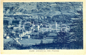 Cartolina originale da collezione 1938 ULZIO / OULX TO Panorama con veduta sull  Abbadia Cartolina FP VG 1