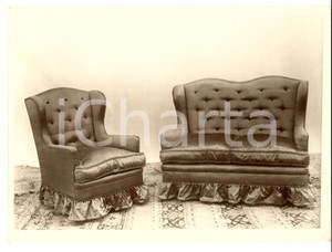 Fotografia d epoca originale 1950 ca SEVESO Mobili Fratelli BARNI Arredamento poltrone Foto MODERNARIATO 1