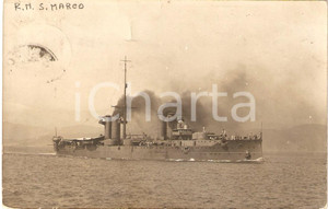 Cartolina originale da collezione 1911 MARINA MILITARE Regia nave SAN MARCO Cacciatorpediniere Cartolina FP VG 1