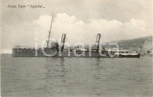 Cartolina originale da collezione 1920 ca MARINA MILITARE Regia nave AGORDAT Esploratore Torpediniere Cartolina 1