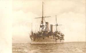 Cartolina originale da collezione 1915 ca MARINA MILITARE Regia nave ETRURIA Ariete torpediniera Cartolina FP NV 1