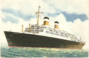 Cartolina originale da collezione 1925 ca MARINA MERCANTILE Nave INDIPENDENCE American Export Lines FP NV 1