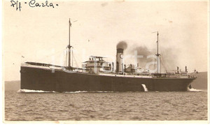 Cartolina originale da collezione 1930 ca MARINA MERCANTILE Piroscafo CARLA con STELLA DI DAVID Cartolina FP NV 1