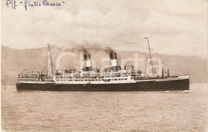 Cartolina originale da collezione 1930 MARINA MERCANTILE Piroscafo GIULIO CESARE Navigazione Generale Italiana FP 1