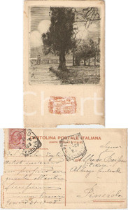 Cartolina originale da collezione 1908 TORINO Circolo degli Artisti   Cartolina ad Alfredo BEISONE Ill. GARIAZZO 1