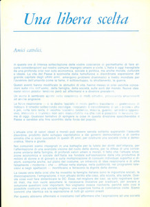 Materiale pubblicitario d’epoca 1972 PROPAGANDA POLITICA PCI Cattolici votate Comunista, non DC Volantino 1