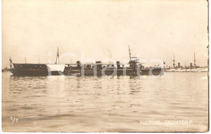 Cartolina originale da collezione 1920 ca MARINA MILITARE Regia Nave FULMINE Cacciatorpediniera Cartolina FP NV 1