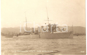 Cartolina originale da collezione 1920 ca MARINA MILITARE Regia Nave BERSAGLIERE Cacciatorpediniera Cartolina FP 1