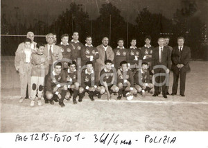 Fotografia d epoca originale 1985 ca PESARO Calcio Squadra POLIZIA DI STATO Foto di gruppo 1