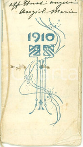 Oggetto da collezione cartaceo 1910 CALENDARIETTO tascabile con sentenze Brossura decorata 1