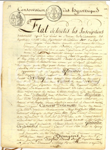 Documento originale, autentico 1818 GARCELLESSECQUEVILLE F Storia di un fondo con casa e giardino MAMELET 1