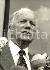 Fotografia d epoca originale 1978 PARIS Aimé PAQUET Mediatore Repubblica dopo colloquio con GISCARD D ESTAING 1