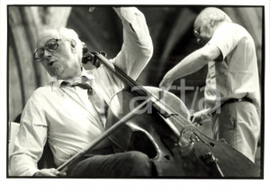 Fotografia d epoca originale 1985 GUEBWILLER F Chiesa DOMENICANI Mstislav ROSTROPOVITCH e Paul KUENTZ Foto 1