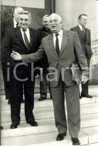 Fotografia d epoca originale 1987 PARIS F ELYSEE I ministri AndrÃ© GIRAUD, Jacques VALADE e Albin CHALANDON 1