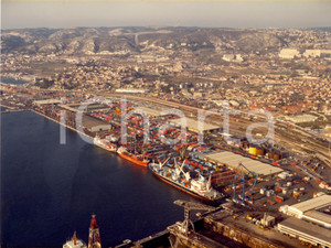 Fotografia d epoca originale 1980 ca PORTO di MARSIGLIA F Veduta dell area container Foto ARTISTICA 1