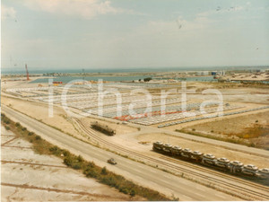 Fotografia d epoca originale 1990 ca MARSEILLE FRANCE Banchine di carico automobili Fotografia a colori 1