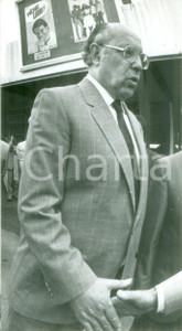 Fotografia d epoca originale 1986 COLMAR FRANCE Politico Henri GOETSCHY visita Foire aux Vins Fotografia 1