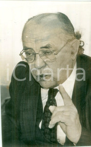 Fotografia d epoca originale 1991 MULHOUSE FRANCE Politico Henri GOETSCHY a un convegno Foto 1