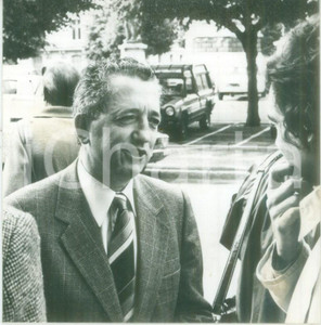 Fotografia d epoca originale 1985 ca BELFORT FRANCE Il sindacalista Edmond MAIRE  Fotografia 1