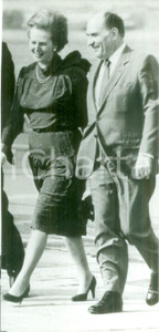 Fotografia d epoca originale 1980 ca PARIS FRANCE FranÃ§ois MITTERRAND Margaret THATCHER Fotografia 1