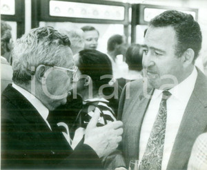 Fotografia d epoca originale 1987 MULHOUSE FRANCE ThÃ©o BRAUN inaugura rotative Journal PAM Fotografia 1