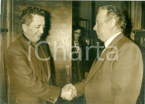 Fotografia d epoca originale 1979 PARIS Georges SEGUY Edmond MAIRE alla riunione della CFDT Fotografia 1