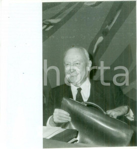 Fotografia d epoca originale 1991 PARIS FRANCE Plitico Pierre PFLIMLIN a un convegno Fotografia 1