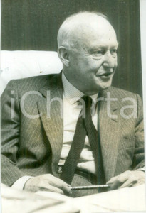 Fotografia d epoca originale 1990 ca PARIS FRANCE Ritratto del politico Pierre PFLIMLIN Fotografia 1