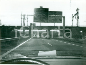Fotografia d epoca originale 1994 BELFORT FRANCE Traffico sulla nuova autostrada Fotografia POV 1