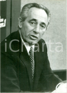 Fotografia d epoca originale 1981 PARIS FRANCE Leader israeliano Shimon PERES invitato al Club de la Presse 1