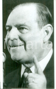 Fotografia d epoca originale 1986 PARIS Raymond BARRE durante una conferenza stampa Fotografia 1