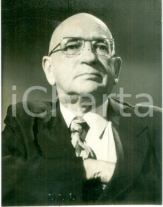 Fotografia d epoca originale 1980 PARIS FRANCE Politico Edgar FAURE in conferenza stampa Fotografia 1