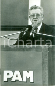 1987 MULHOUSE (FRANCE) Sindacalista Théo BRAUN inaugura rotative PAM *Fotografia