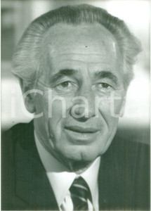 Fotografia d epoca originale 1990 PARIS Leader israeliano Shimon PERES in visita ufficiale Fotografia 1
