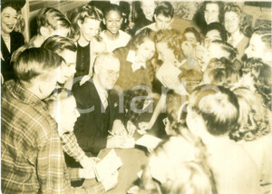 Fotografia d epoca originale 1944 WASHINGTON USA Senatore Harry S. TRUMAN durante campagna elettorale Foto 1