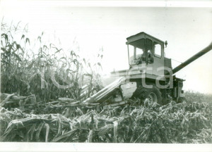 Fotografia d epoca originale 1988 BOSSENDORF FRANCE Raccolta mais con mietitrice CLAAS Fotografia 1
