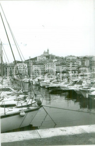 Fotografia d epoca originale 1985 MARSEILLE FRANCE Barche attraccate al porto Fotografia 1