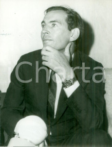 Fotografia d epoca originale 1988 PARIS Christiaan BARNARD chirurgo in conferenza stampa Fotografia 1