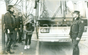 Fotografia d epoca originale 1995 MARCKOLSHEIM FRANCE Autobus per il trasporto scolastico Fotografia 1