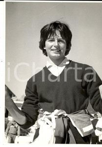 Fotografia d epoca originale 1950 ca SWITZERLAND Campionati SCI ALPINO Ritratto di Sylvia GNEHM Foto 1