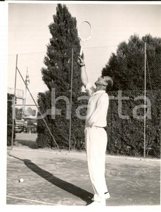 Fotografia d epoca originale 1948 TENNIS CLUB LAUSANNE SPORT CH Hans REDL campione con un braccio solo Foto 1