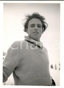 Fotografia d epoca originale 1950 ca SWITZERLAND Campionati di SCI ALPINO Ritratto di Raymond FELLAY Foto 1