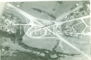 Fotografia d epoca originale 1985 ca ALSACE F Veduta aerea delle autostrade Fotografia cm 19 x 12 1
