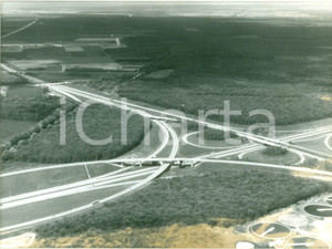 Fotografia d epoca originale 1985 ca ALSACE F Veduta aerea autostrade A35 A36 Fotografia cm 24 x 17 1