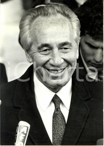1986 PARIS ELYSEE Shimon PERES dopo incontro con François MITTERRAND *Fotografia