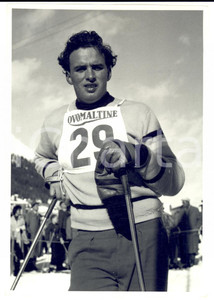 Fotografia d epoca originale 1950 ca SWITZERLAND Campionati SCI ALPINO Ritratto di Raymond FELLAY Foto 1