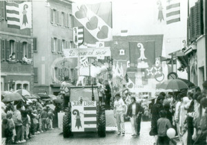 Fotografia d epoca originale 1985 ca BASEL SVIZZERA Manifestazione del JURA LIBRE Fotografia cm 21 x 15 1
